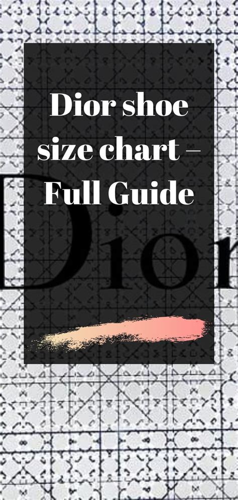 christian dior size guide|Dior women's size chart.